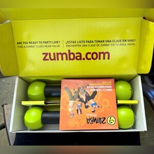 Zumba Fitness Dumbbells with Green Ends